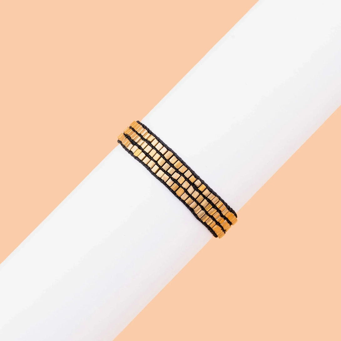 Triple Golden Band Bracelet - Www.sutra-shop.de