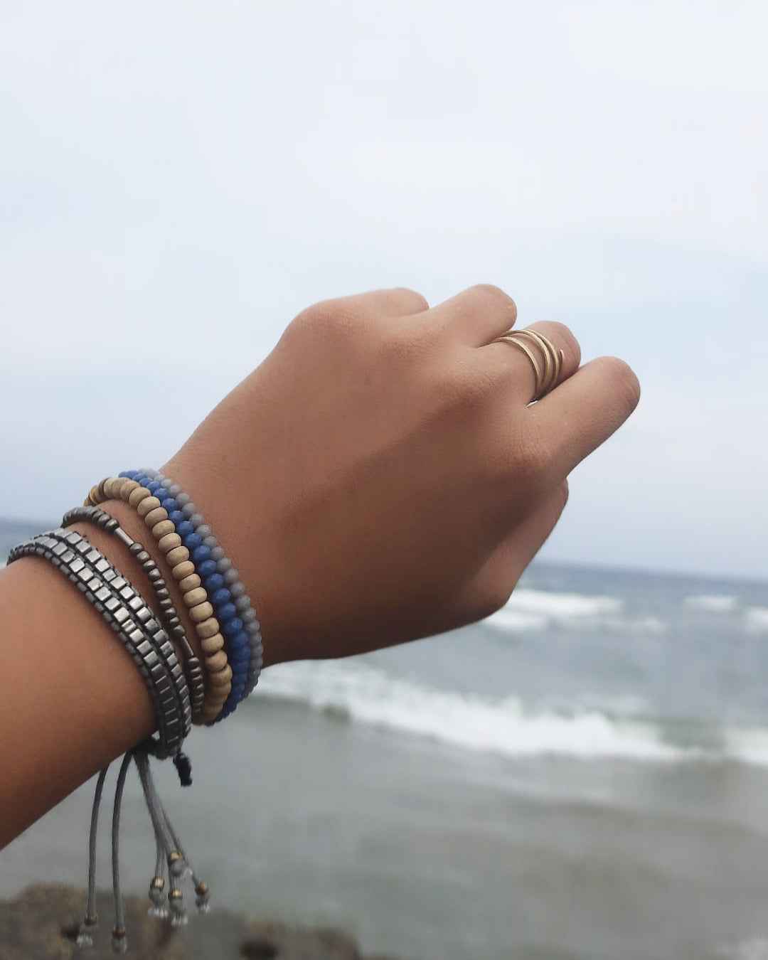 Double Silver Band Bracelet