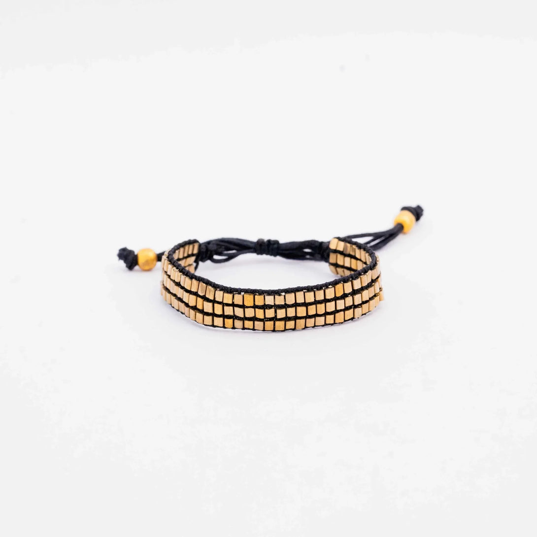 Triple Golden Band Bracelet - Www.sutra-shop.de