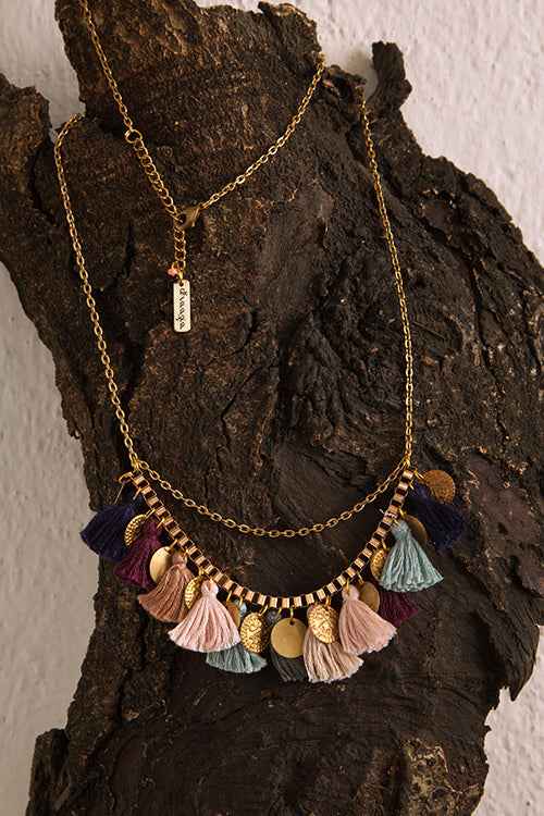 Wine Horizon Chain Necklace