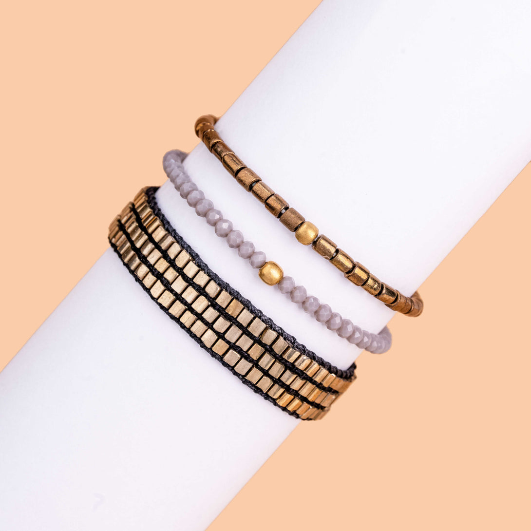 Gold Band Bracelet Set - Www.sutra-shop.de