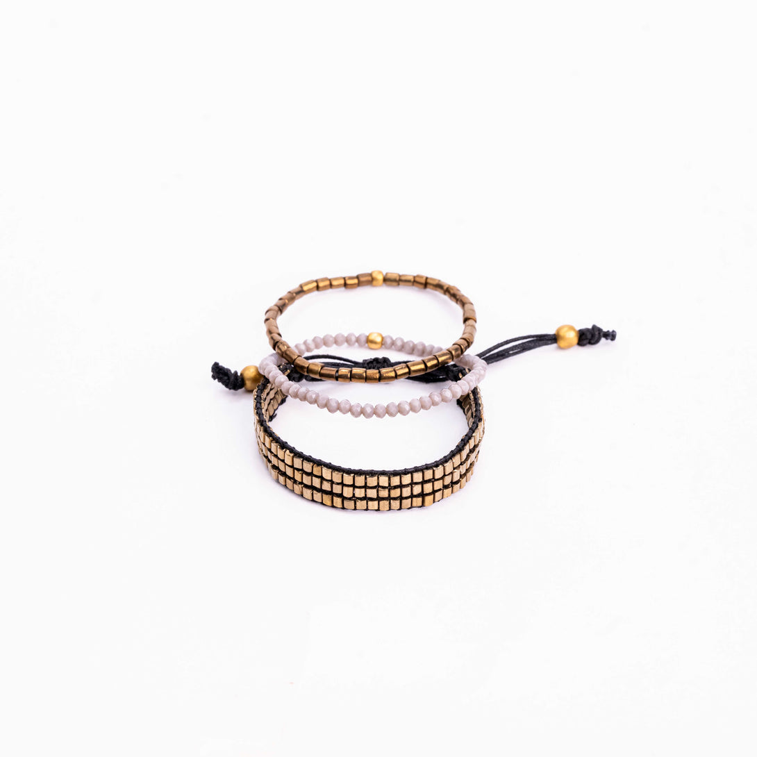 Gold Band Bracelet Set - Www.sutra-shop.de