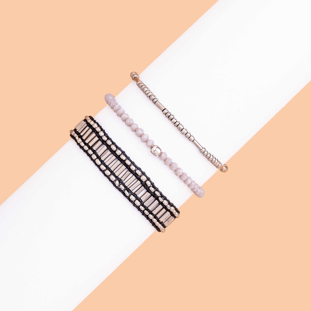 Silver Bracelet Stack - Www.sutra-shop.de