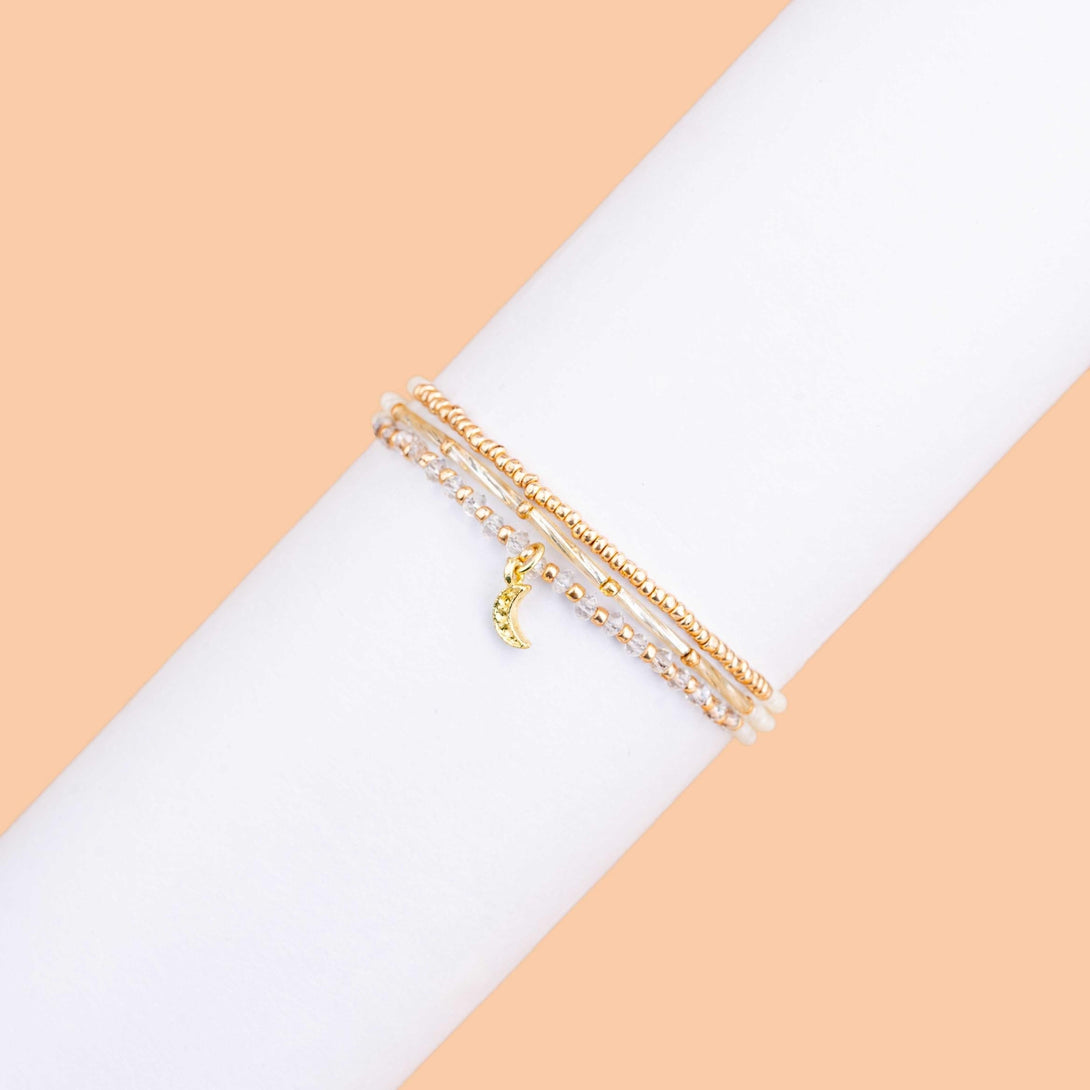 Crystal White Moon Bracelet - Www.sutra-shop.de