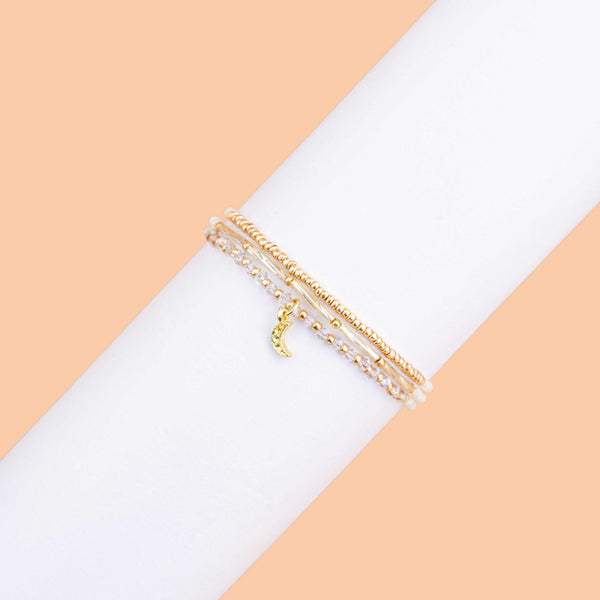 Crystal White Moon Bracelet - Www.sutra-shop.de