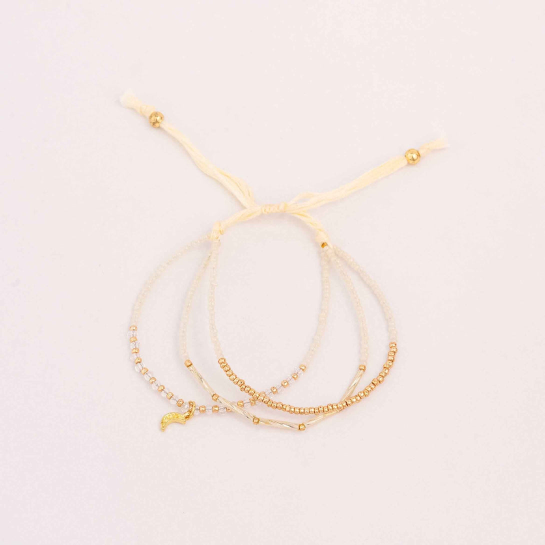 Crystal White Moon Bracelet