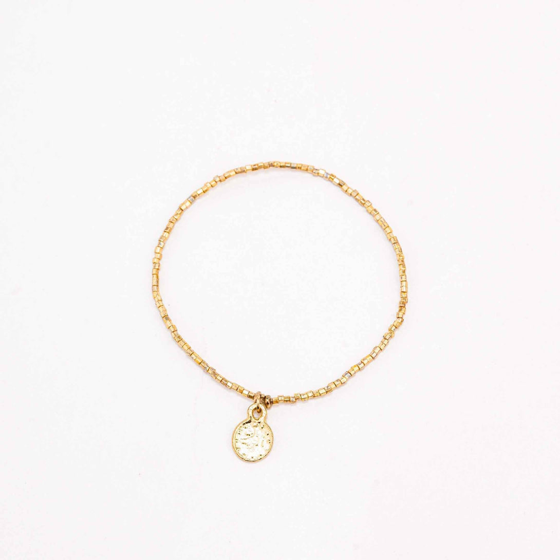 Gold coin bracelet