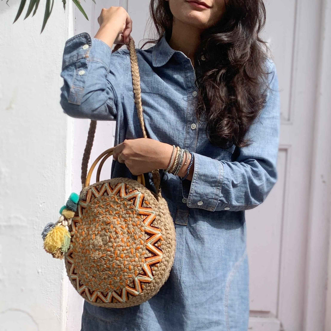 All Natural Aztec Sun Bag