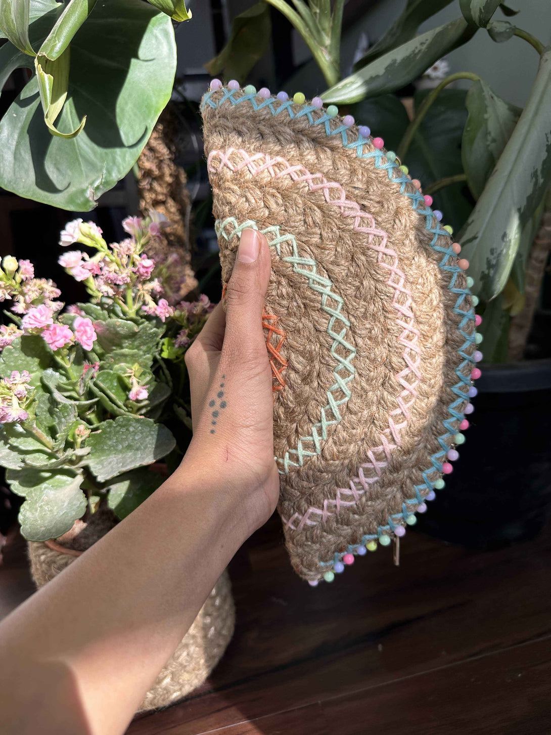 Happy Candy Half Moon Clutch Bag
