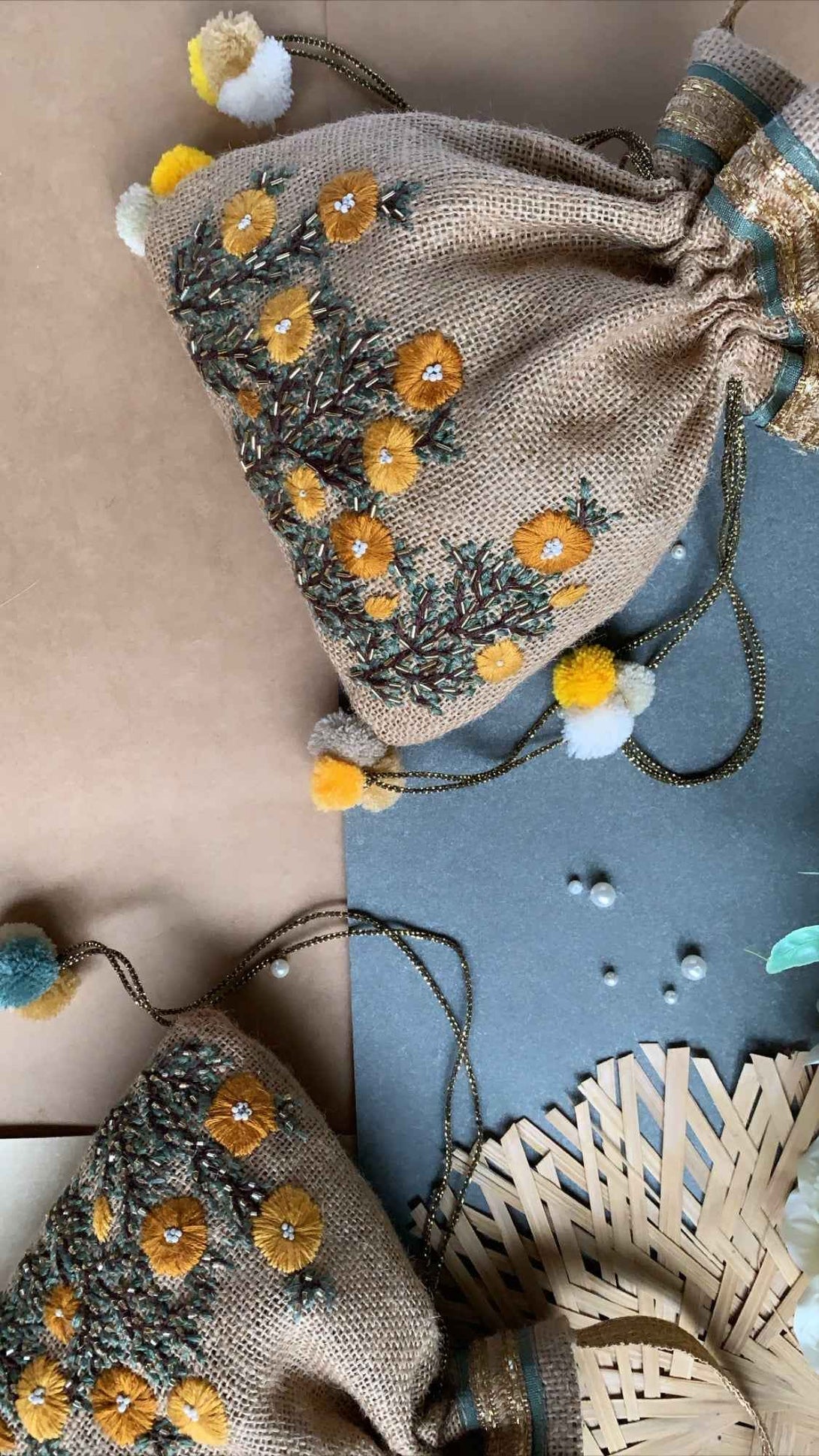 Buttercup Blooms Potli Bag