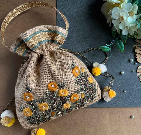 Buttercup Blooms Potli Bag