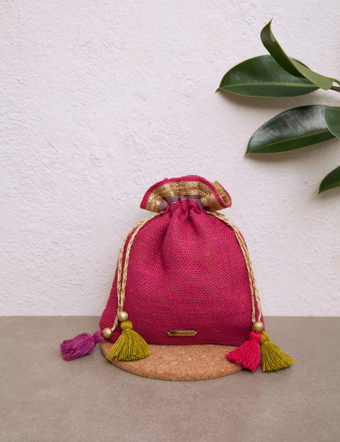 Pink Rani Potli Bag