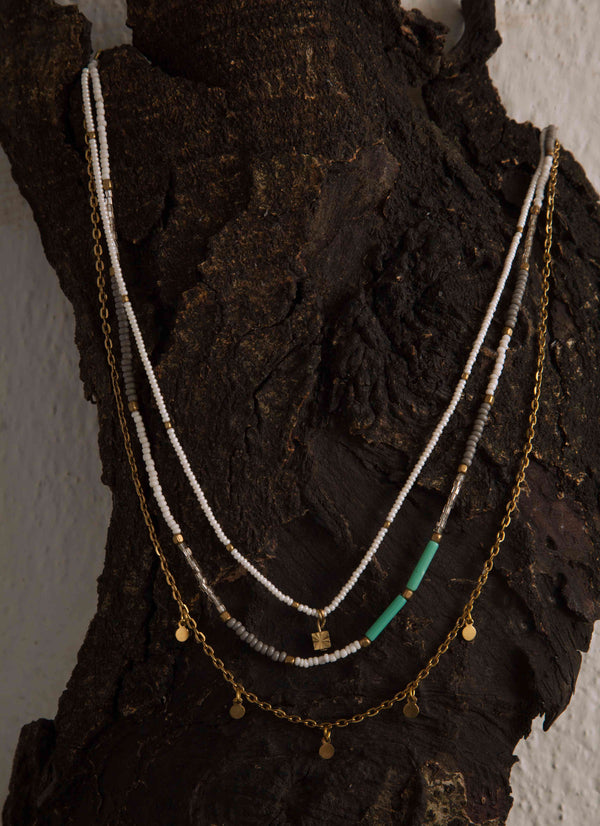 Triple Layer Teal Necklace - Www.sutra-shop.de