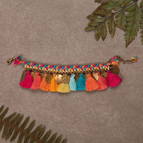 Colour Splash Tassel Bracelet