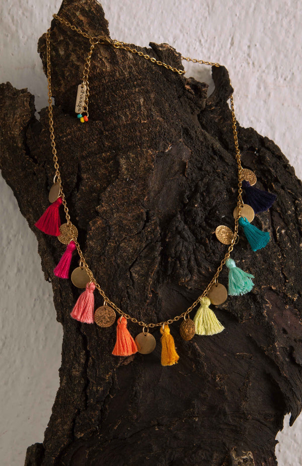 Colour Splash Tassel Necklace